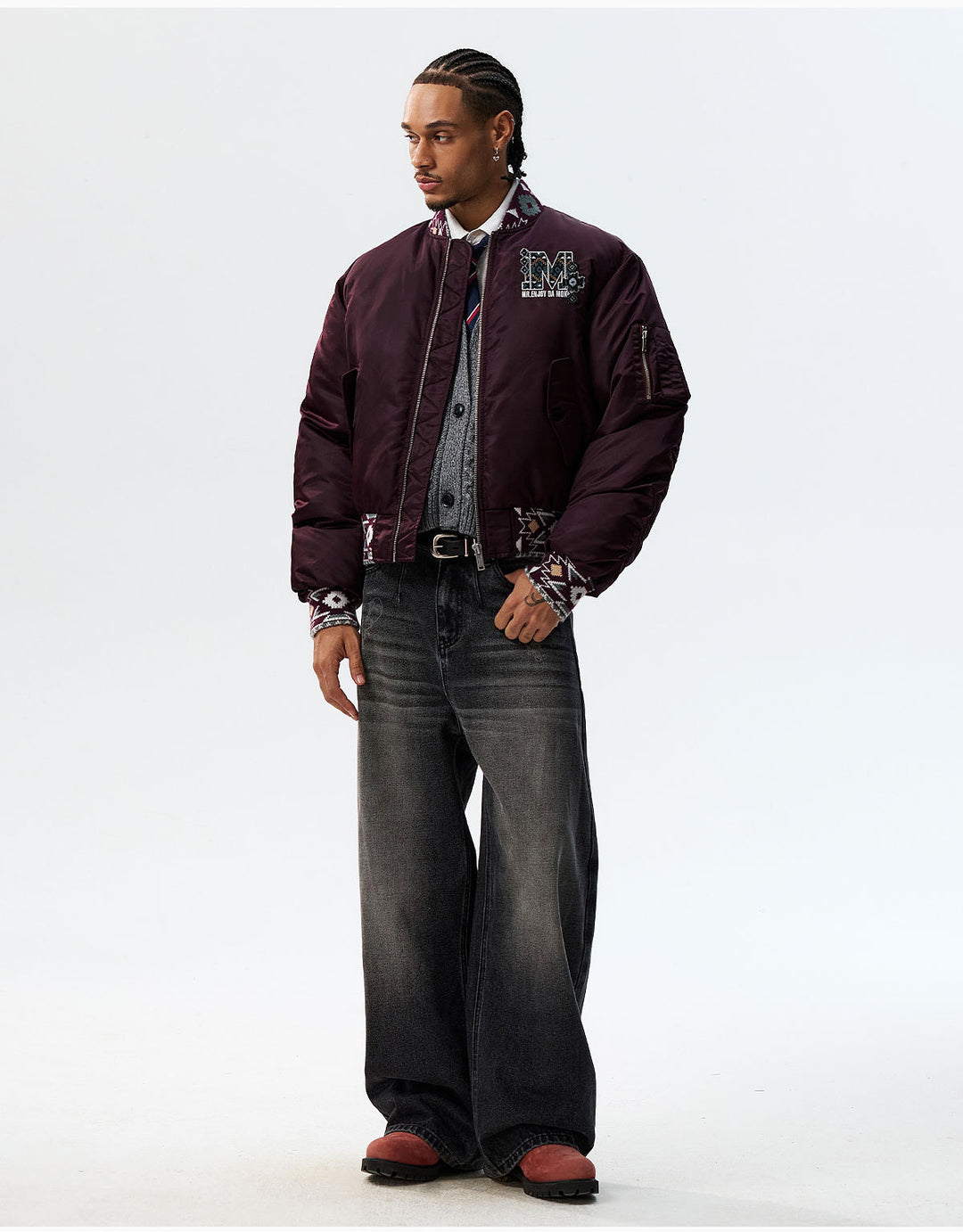 MEDM Ethnic Trim MA-1 Bomber Jacket | Face 3 Face