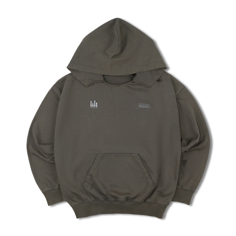 SOD Co. FM Distressed Oversized Hoodie | Face 3 Face
