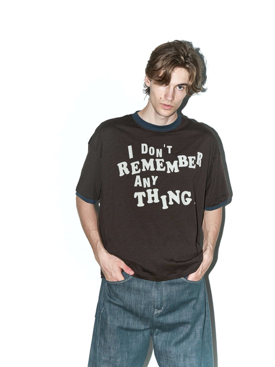 LIBERAFIT Vintage Slogan Print Short Sleeve Ringer Tee | Face 3 Face