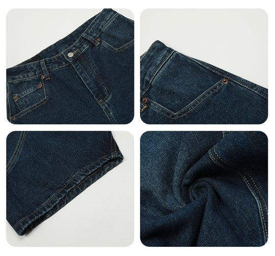 F3F Select Dark Blue Baggy Large Back Pocket Jeans | Face 3 Face