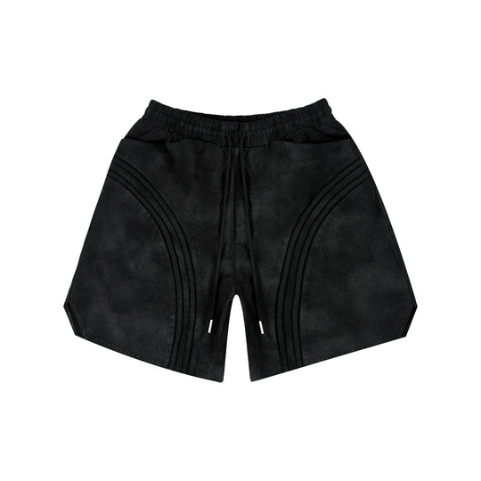 Labt Curved Design Washed Shorts | Face 3 Face