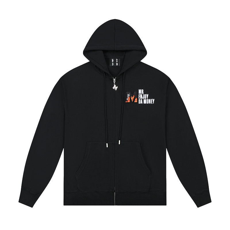 MEDM Velcro Cardigan Zipper Hoodie