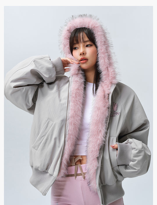MEDM Fur-Lined Hooded Jacket | Face 3 Face