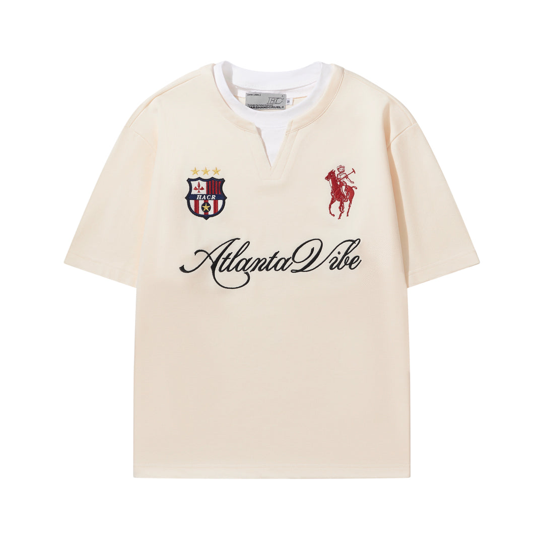 Harsh and Cruel Badge Embroidered Layered Tee | Face 3 Face