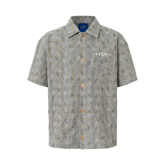 YADcrew 3D Stitch Plaid Short Sleeve Shirt | Face 3 Face