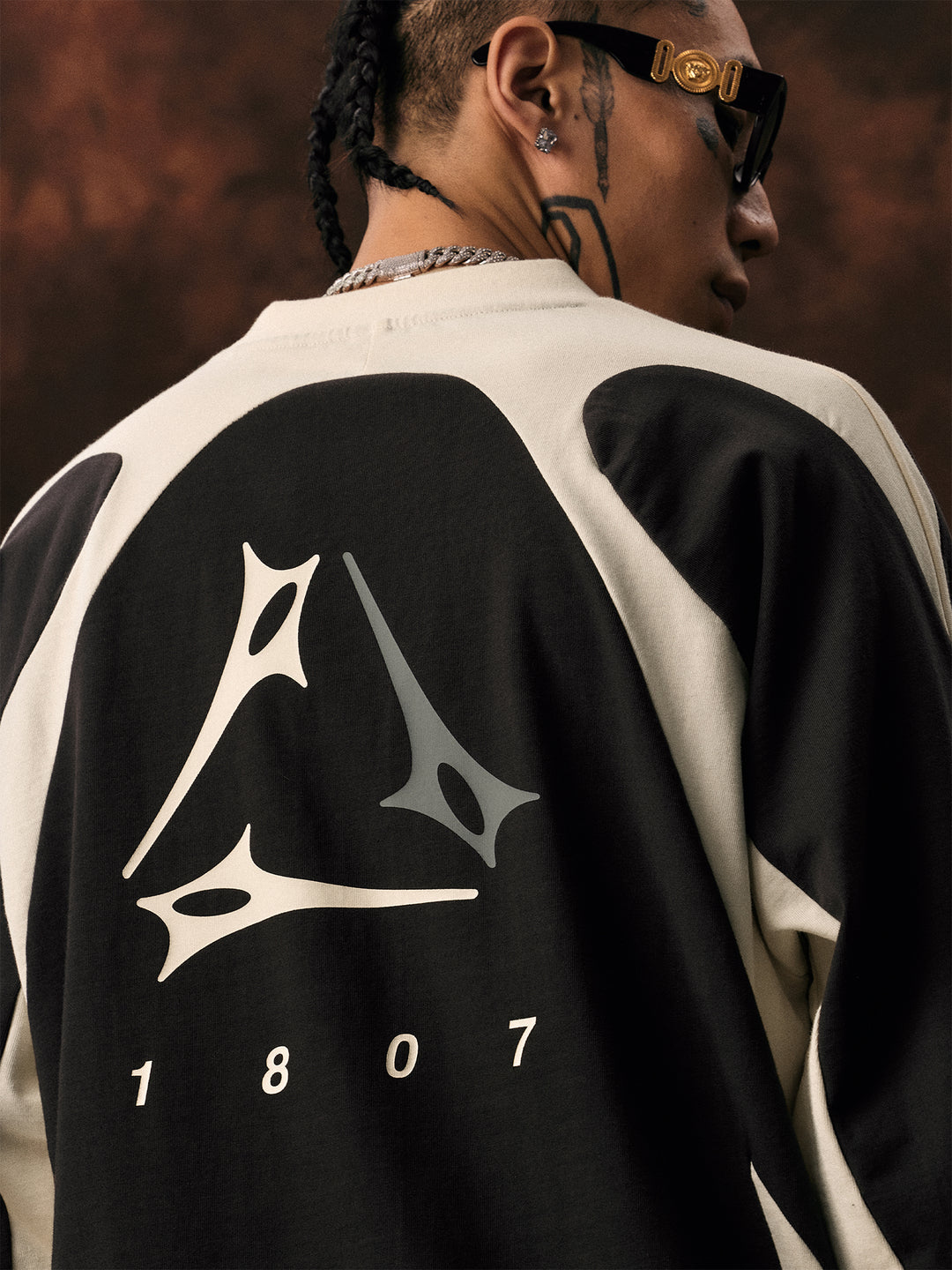 1807 Sports Patchwork Long Sleeve Tee | Face 3 Face