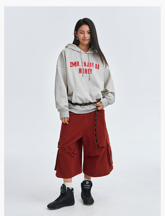 MEDM Basic Letter Logo Suede Hoodie | Face 3 Face