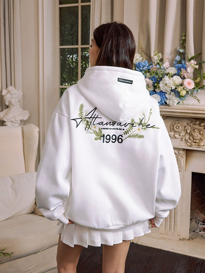 Harsh and Cruel Floral Wreath Embroidered Botanical Hoodie | Face 3 Face