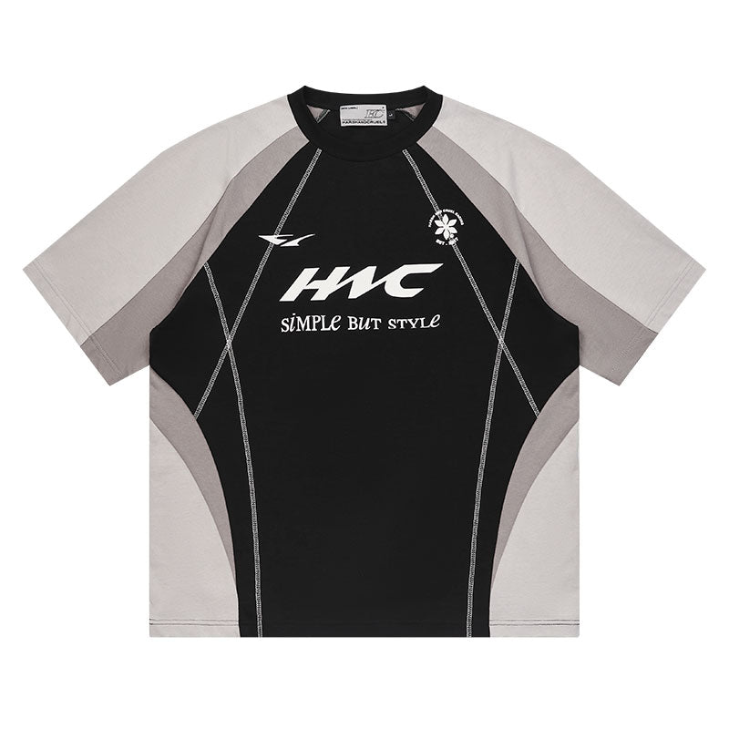 Harsh and Cruel Retro Logo Printed Football Tee