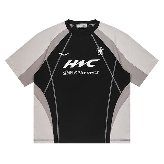 Harsh and Cruel Retro Logo Printed Football Tee