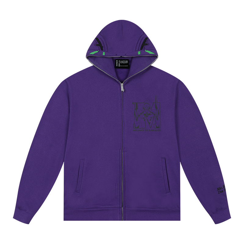 MEDM x EVA Unit-00, Unit-01, Unit-02 Mecha Design Zip-Up Hoodie | Face 3 Face