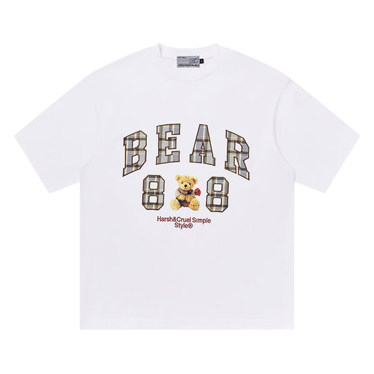 Harsh and Cruel Plaid Print Teddy Bear Tee