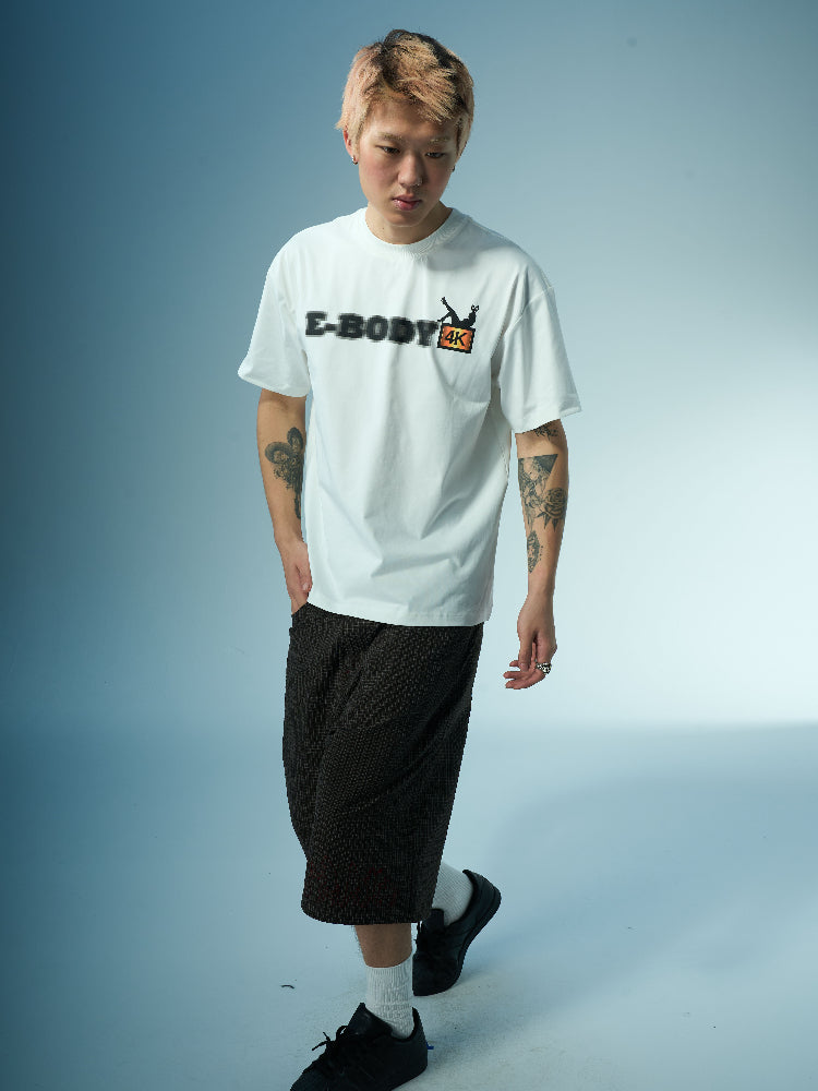 EVILKNIGHT(EK) Mosaic Letter Printed Tee | Face 3 Face