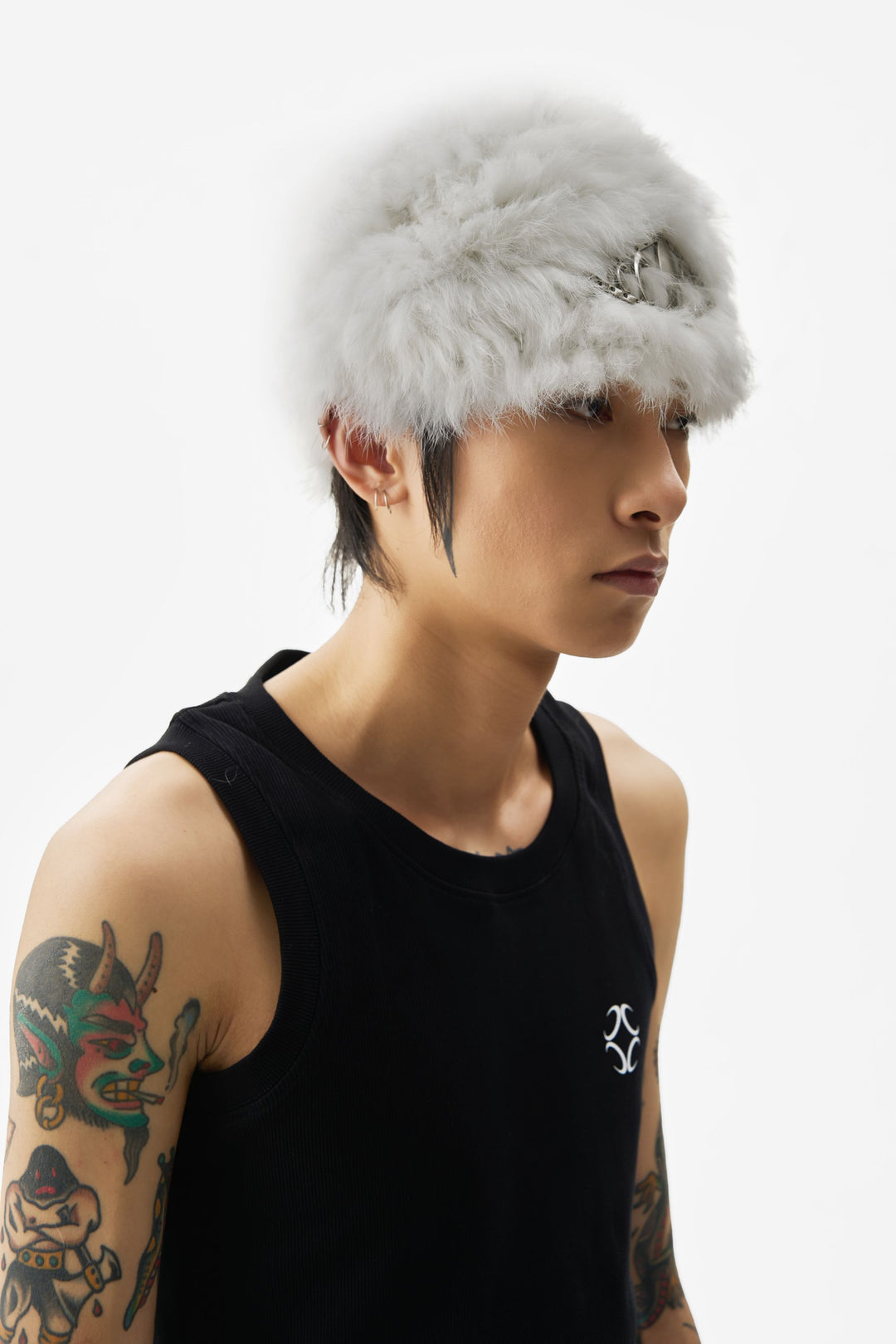 KARMANISTIC Metal Logo Fur Beanie | Face 3 Face