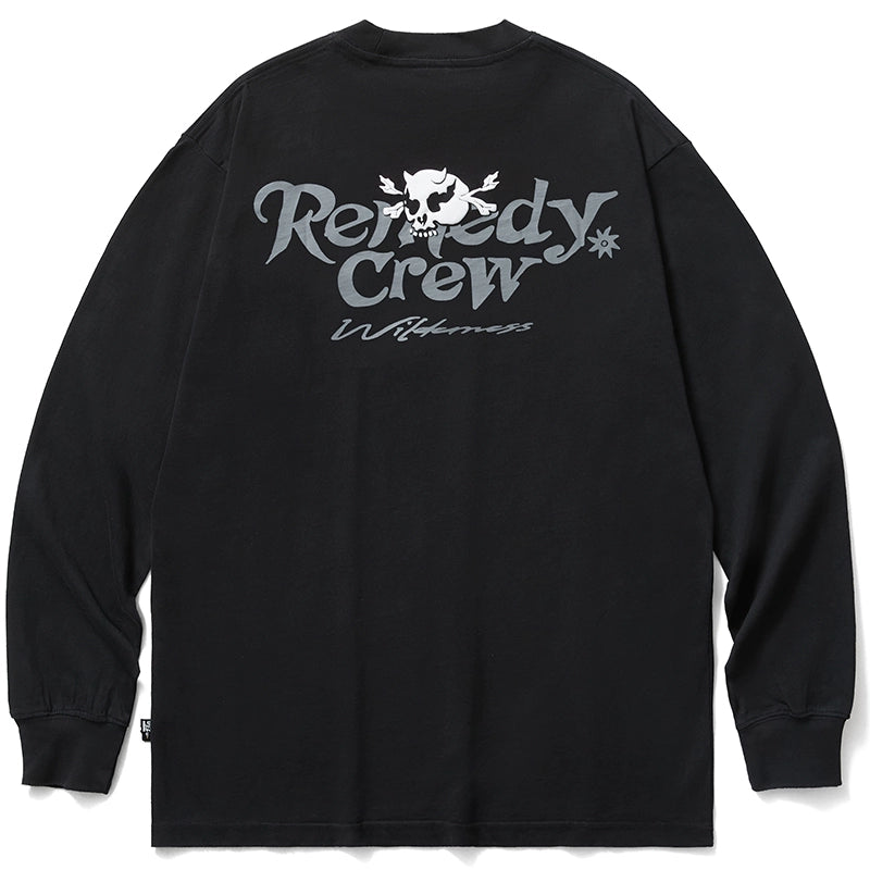 Remedy Skull Logo Print Long Sleeve Tee | Face 3 Face