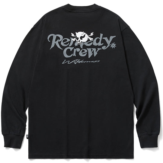 Remedy Skull Logo Print Long Sleeve Tee | Face 3 Face