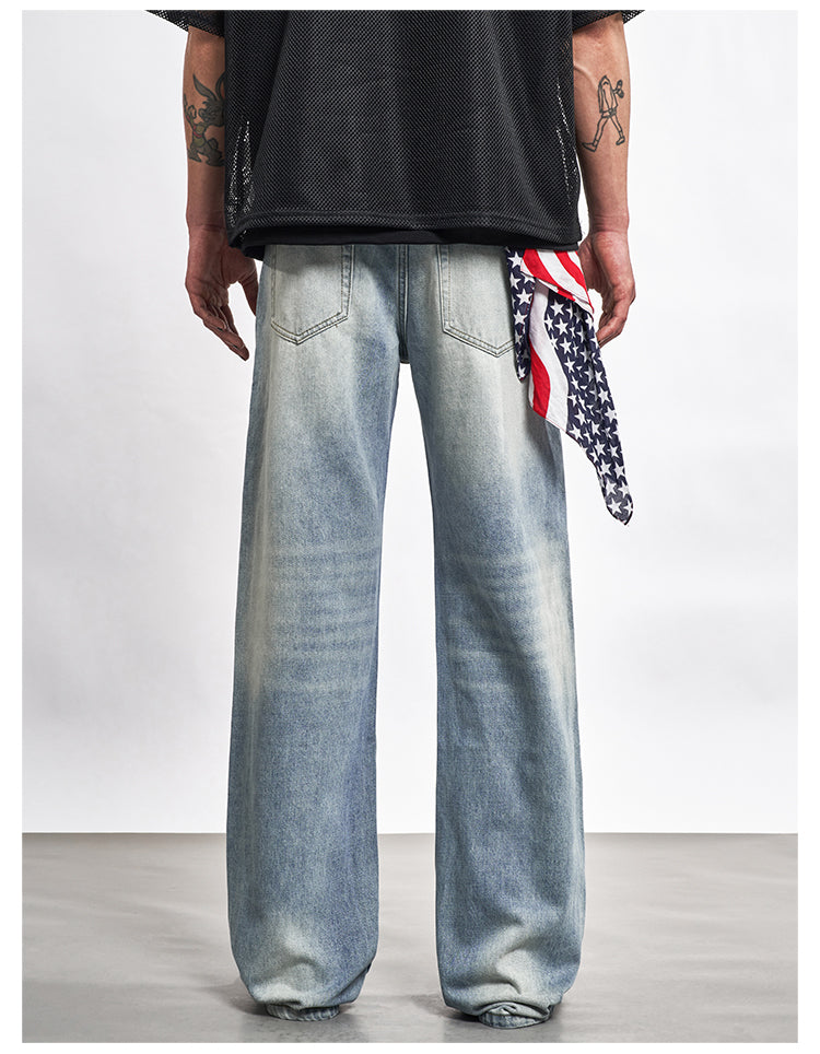 F3F Select Washed Whisker Light Blue Jeans | Face 3 Face