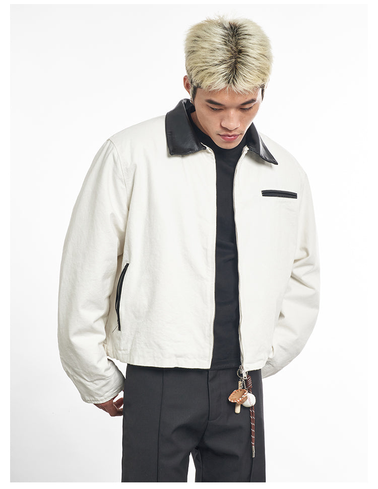 F3F Select PU Leather Lapel Detroit Work Jacket | Face 3 Face