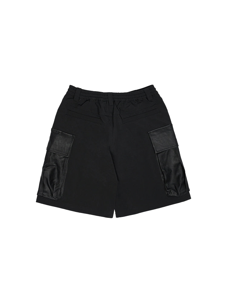 1807 Leather Pocket Work Cargo Shorts | Face 3 Face