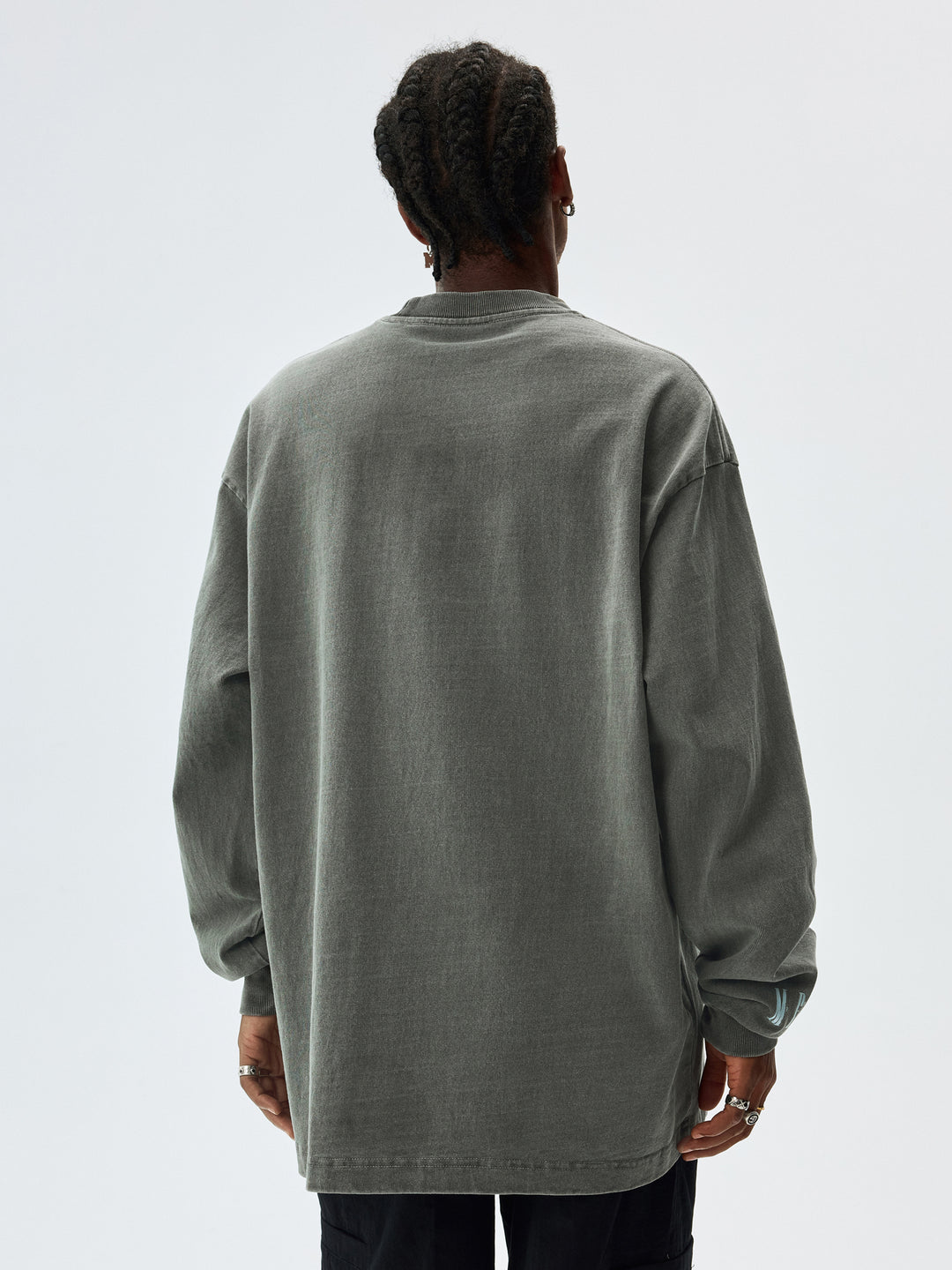 MEDM Flame Bones Graphic Washed Long Sleeve Tee | Face 3 Face