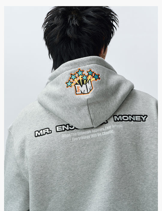 MEDM Blooming Star Embroidered Zip-Up Hoodie | Face 3 Face