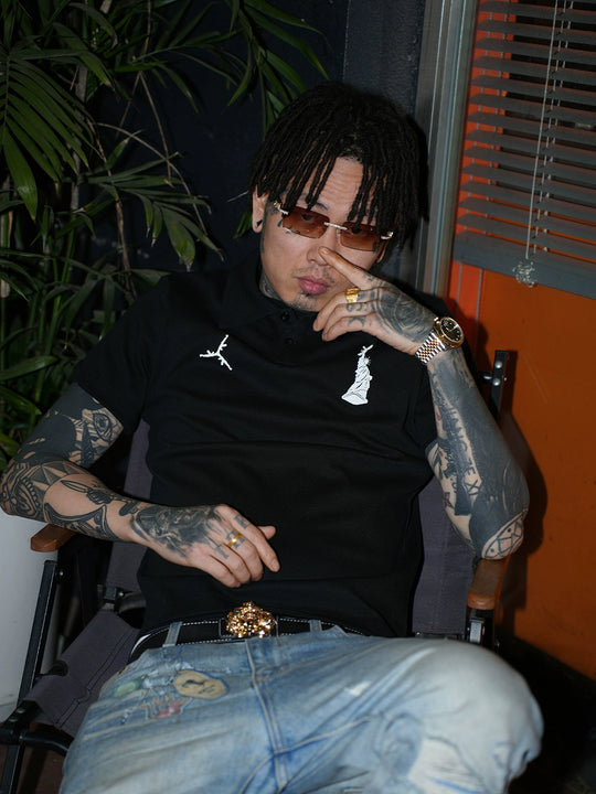 TGFCLUB Statue of Liberty Embroidery Slim Fit Polo | Face 3 Face