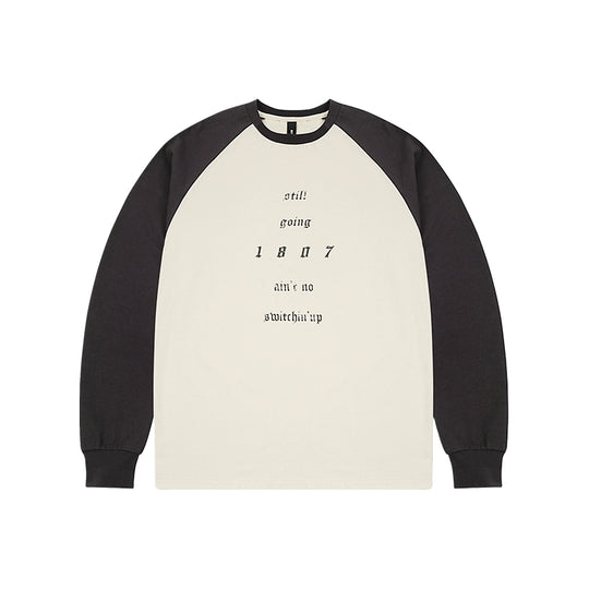 1807 Contrast Color Raglan Long Sleeve Tee  | Face 3 Face