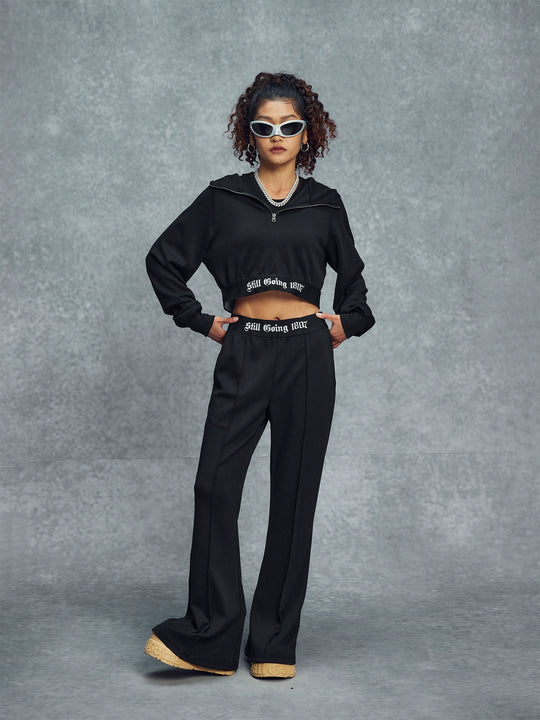 1807 Gothic Elastic Waistband Flared Sweatpant | Face 3 Face