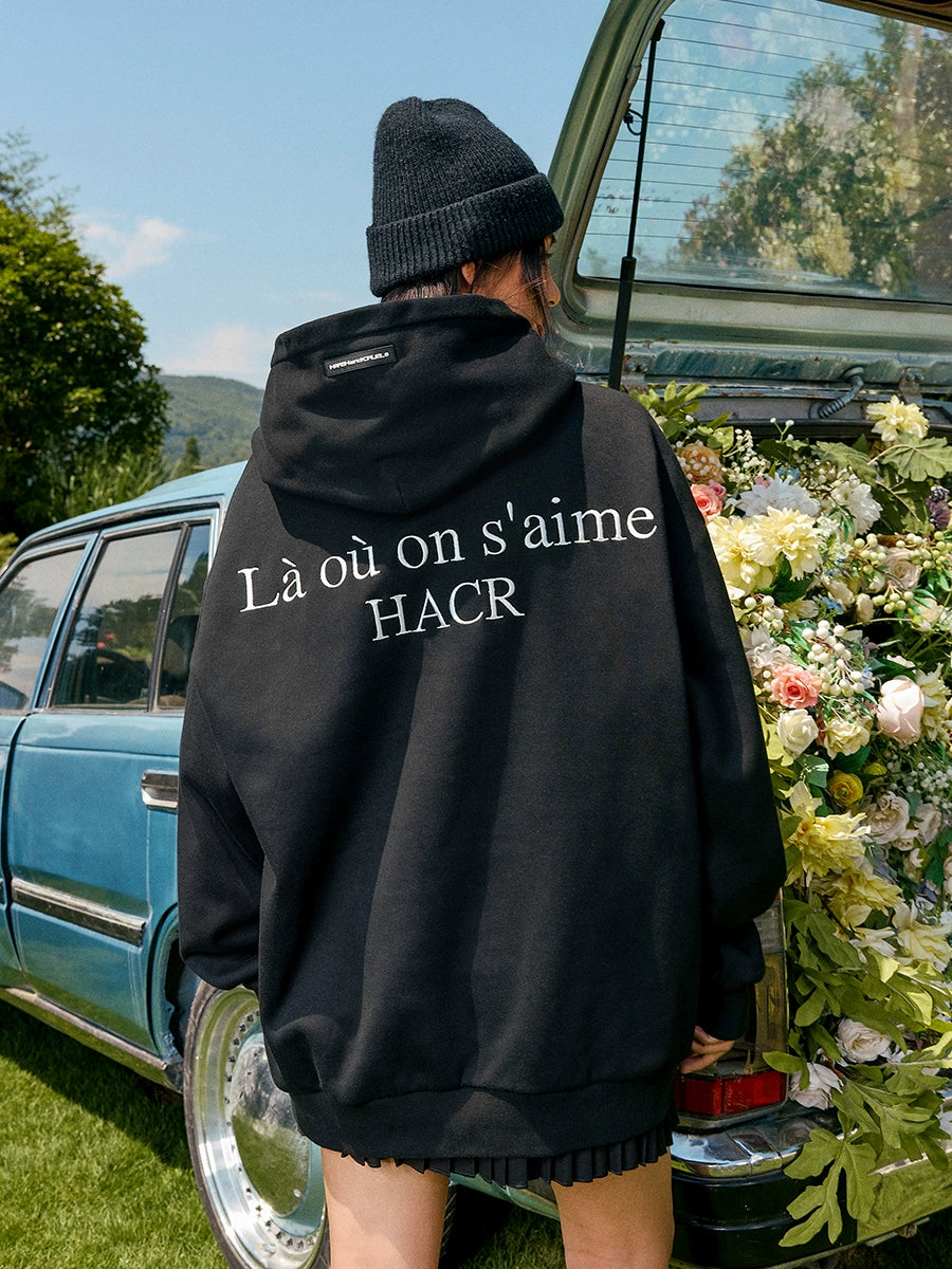 Harsh and Cruel Basic Logo Slogan HACR Embroidered Hoodie | Face 3 Face