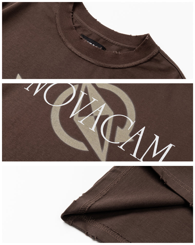 NOVACAM Vintage Letters Logo Frayed Destruction Tee | Face 3 Face