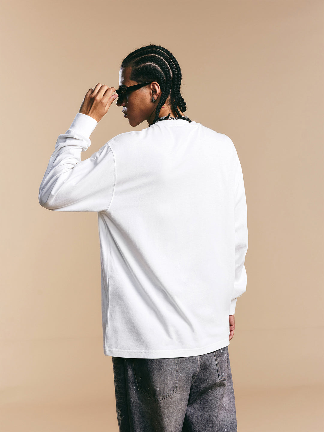 1807 Crystal Rhinestone Logo Long Sleeve Tee | Face 3 Face