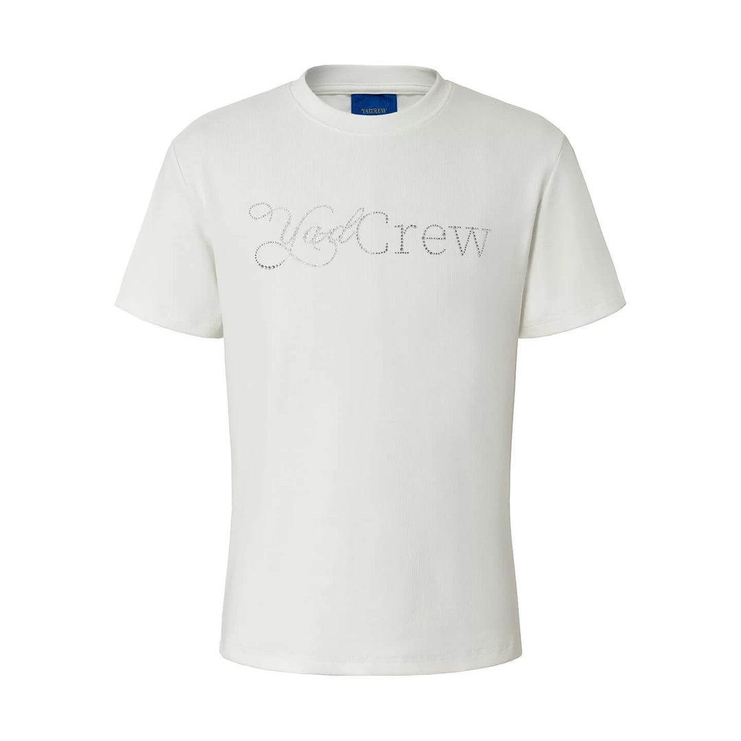 YADcrew Rhinestone Logo Slim Fit Tee | Face 3 Face
