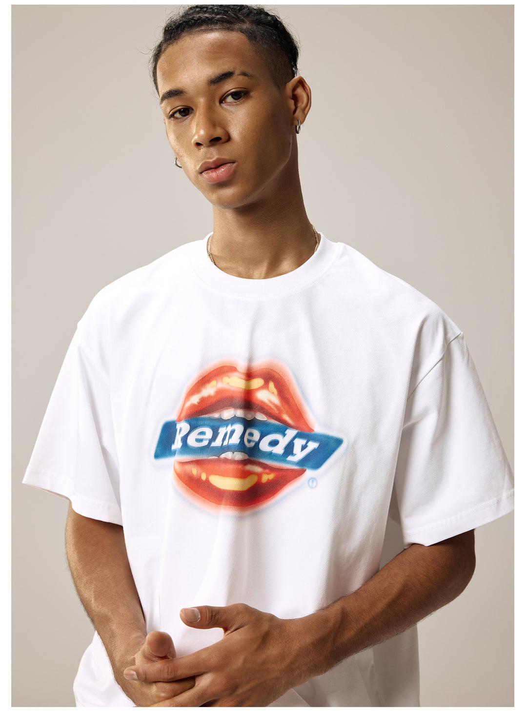 Remedy Airbrushed Kiss Lips Print Tee | Face 3 Face