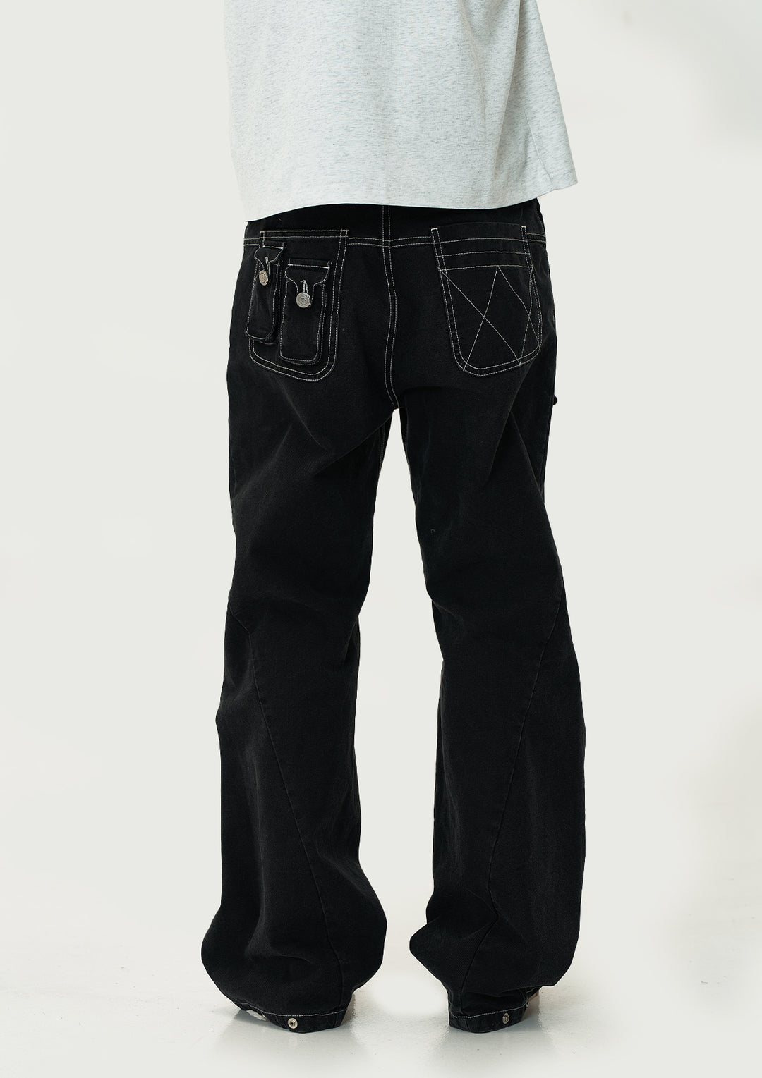 EVILKNIGHT(EK) Multi Pocket Button Fly Canvas Pants | Face 3 Face