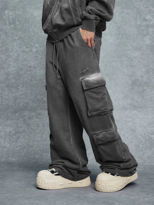 1807 Aged Wash Work Cargo Sweatpants | Face 3 Face