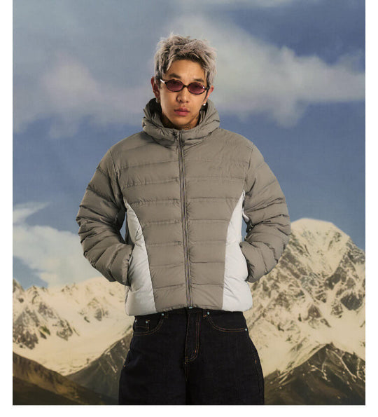 S45 Two Tone Double Stitched Lightweight Down Jacket | Face 3 Face