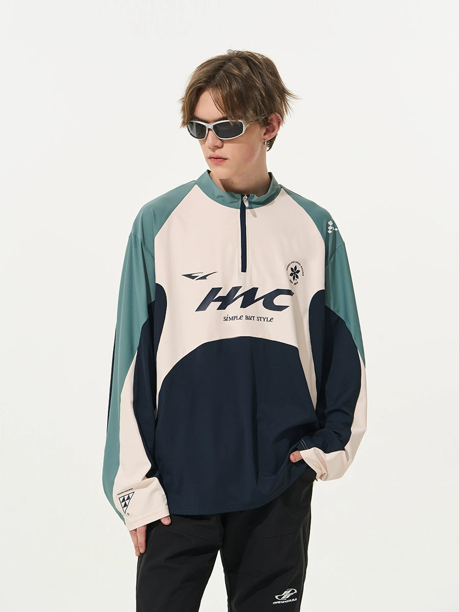 Harsh and Cruel Cycling Colorblock Zipper Tee