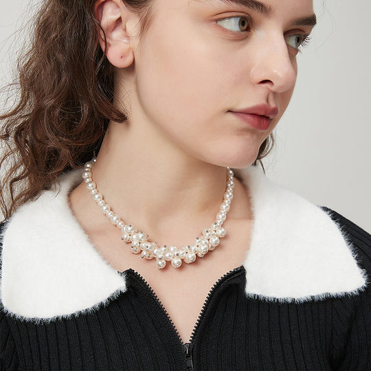 AWE Luxury Flower Pearl Necklace | Face 3 Face