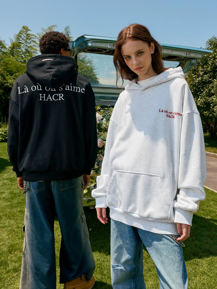 Harsh and Cruel Basic Logo Slogan HACR Embroidered Hoodie | Face 3 Face