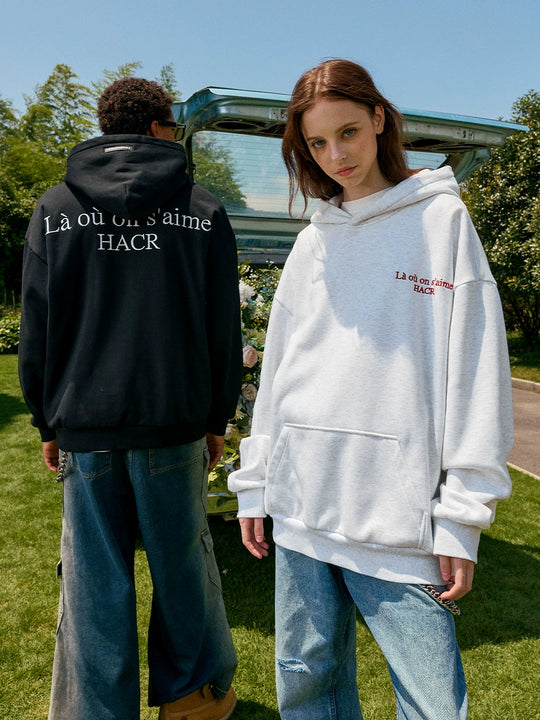 Harsh and Cruel Basic Logo Slogan HACR Embroidered Hoodie | Face 3 Face