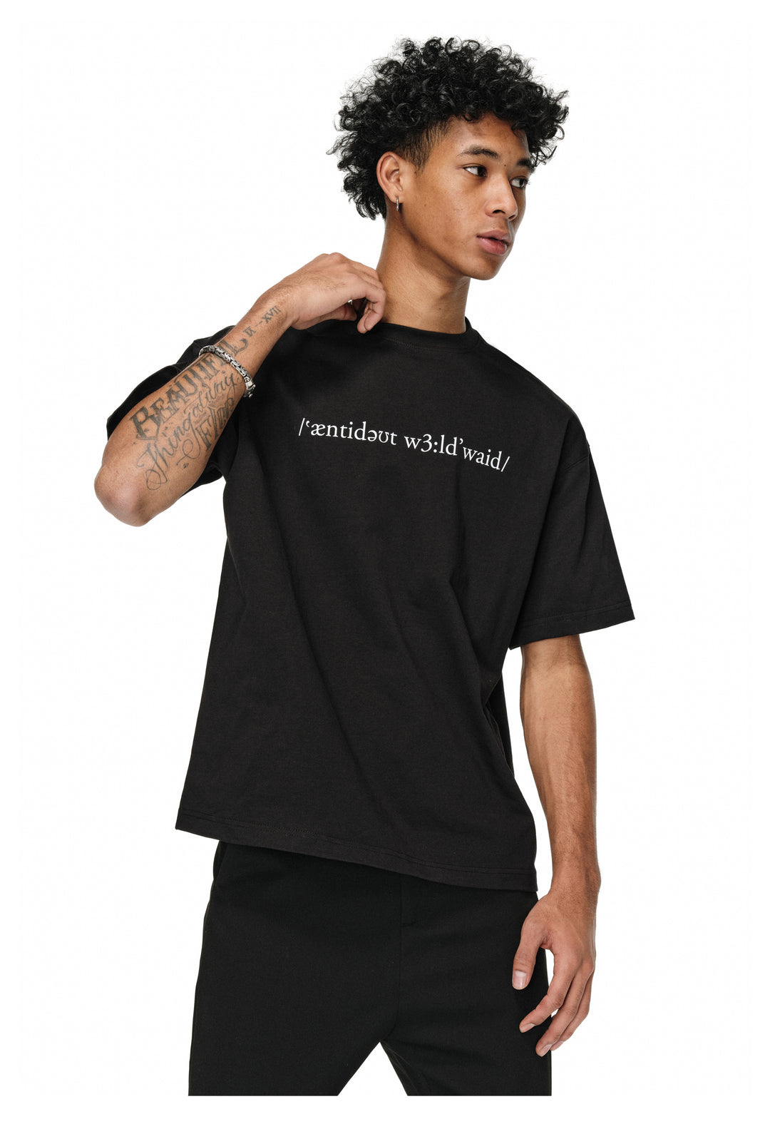 ANTIDOTE Small Letter Logo Printed Tee | Face 3 Face