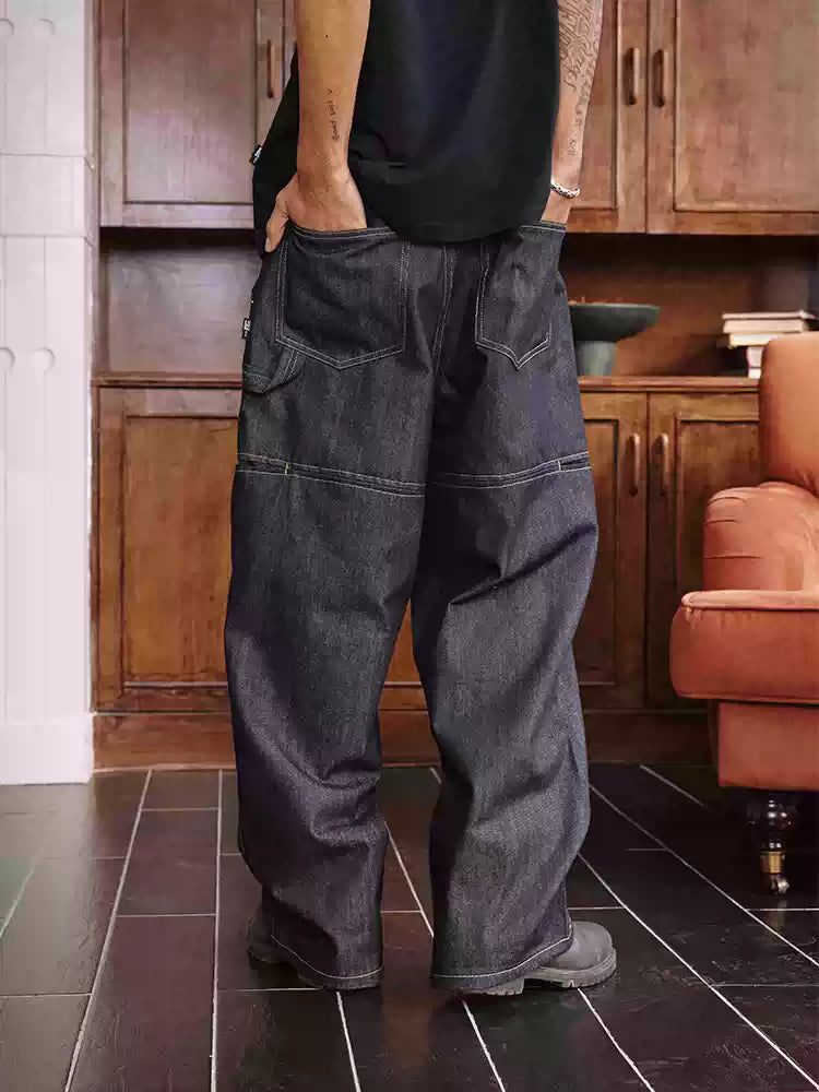 Remedy Stitched Side Pocket Baggy Jeans | Face 3 Face