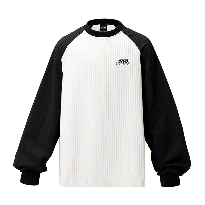 JHYQ Stitching Texture Letter Printing Long Sleeved Tee