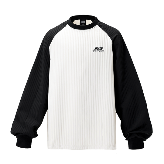 JHYQ Stitching Texture Letter Printing Long Sleeved Tee