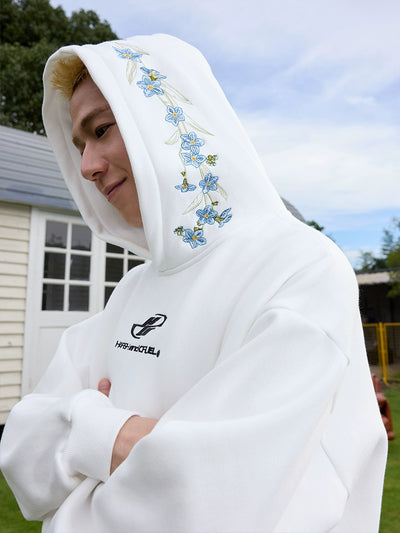 Harsh and Cruel Hood Floral Logo Embroidered Hoodie | Face 3 Face