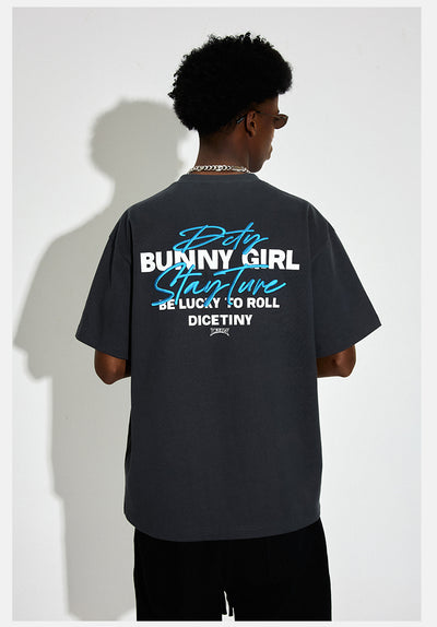 DICETINY Bunny Girl Letter Print Tee | Face 3 Face