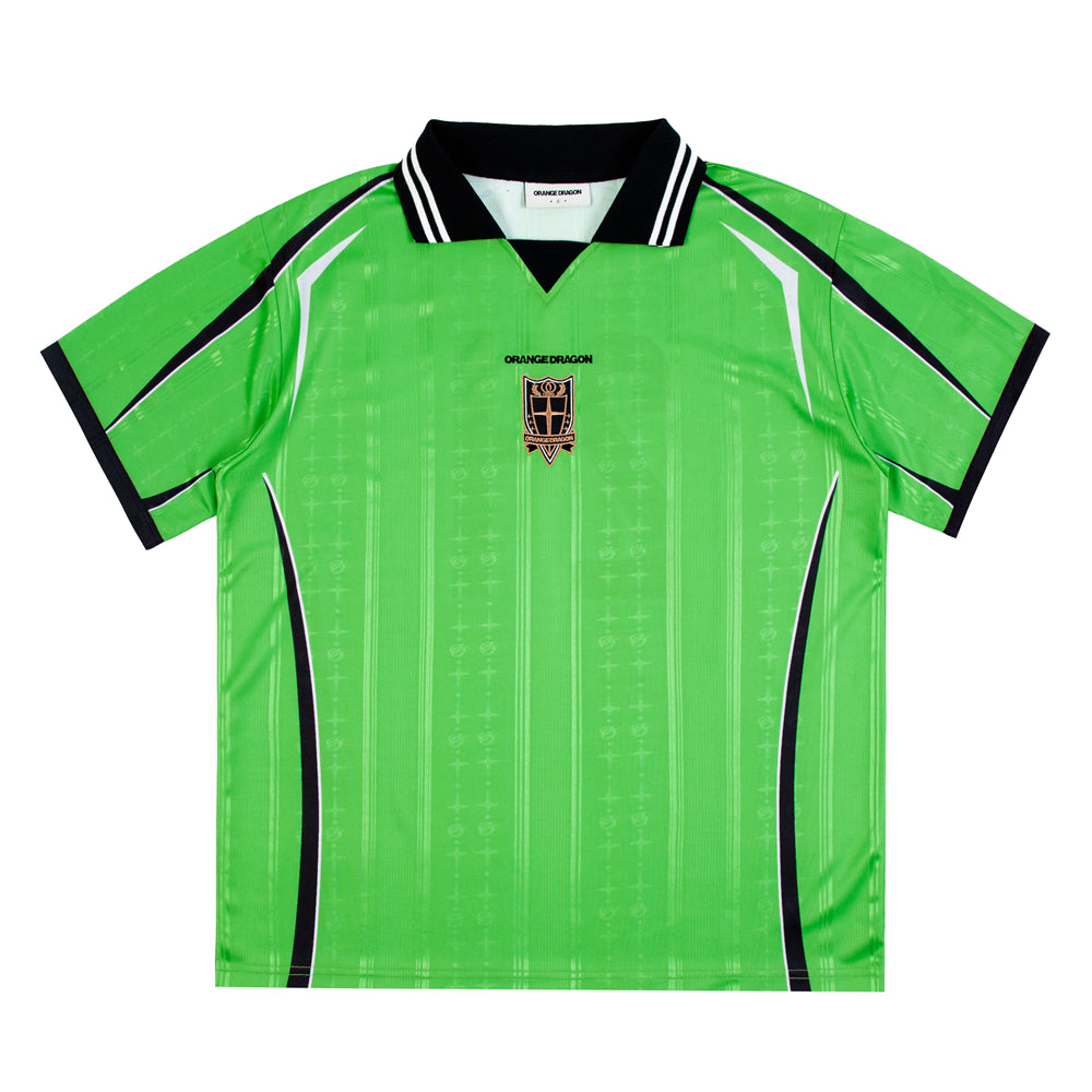 ORANGEDRAGON ODFC Striped Embroidered Soccer Jersey Uniform Polo Shirt | Face 3 Face