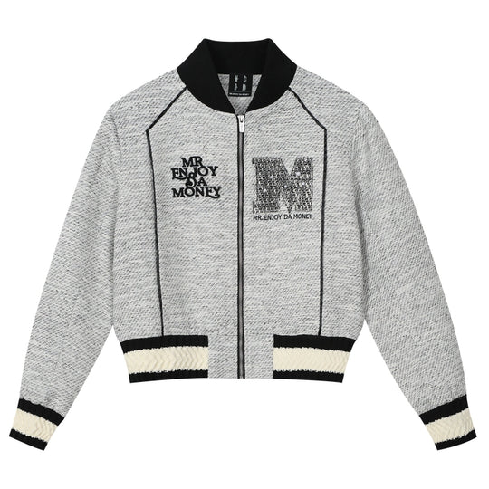MEDM Pearl Tweed Short Varsity Jacket | Face 3 Face