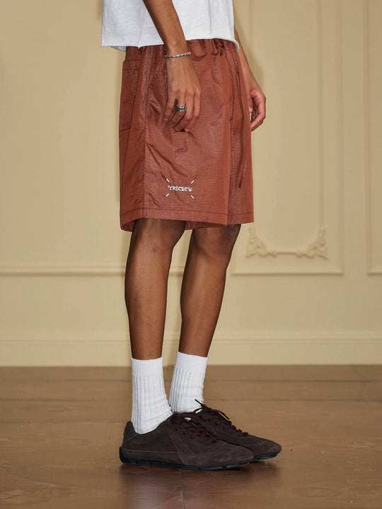 YADcrew Metallic Nylon Quick Dry Shorts | Face 3 Face