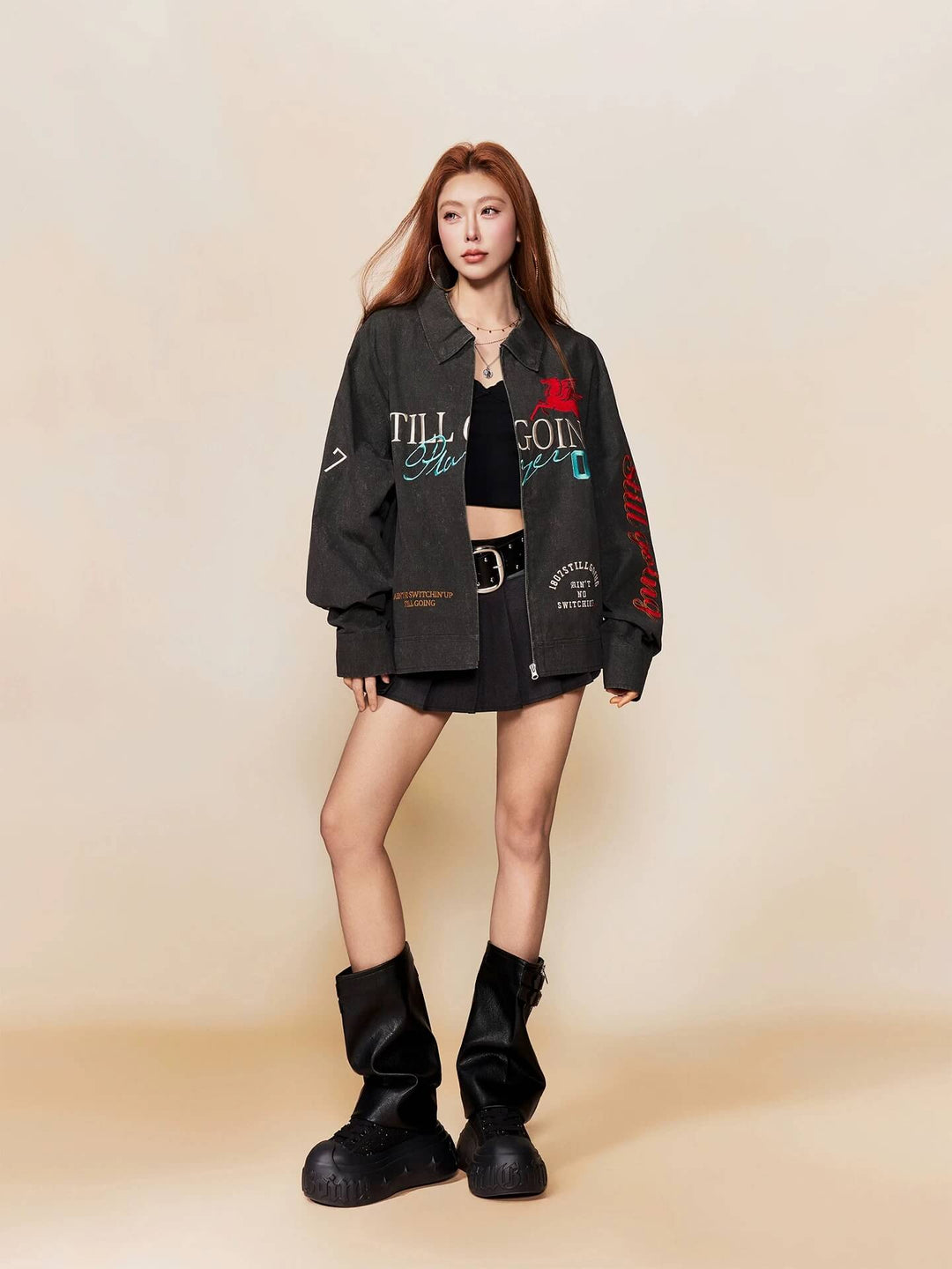 1807 Pegasus 3D Embroidered Detroit Jacket | Face 3 Face